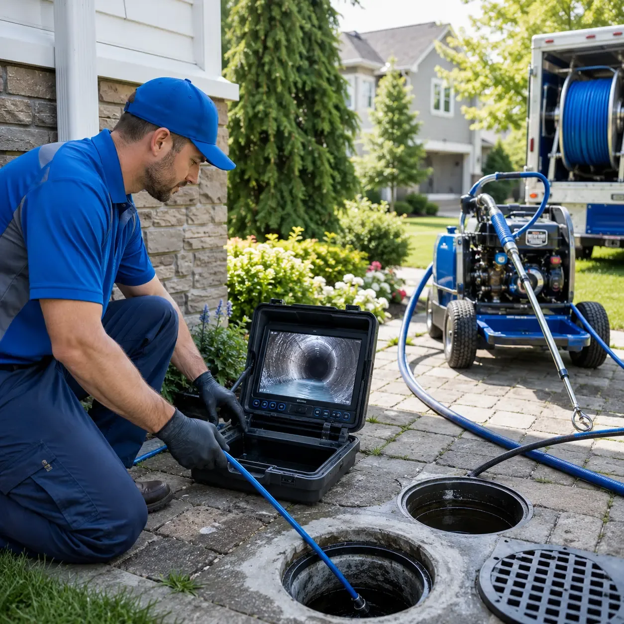 Outdoor drain cleaning professionals serving Stockdale, TX