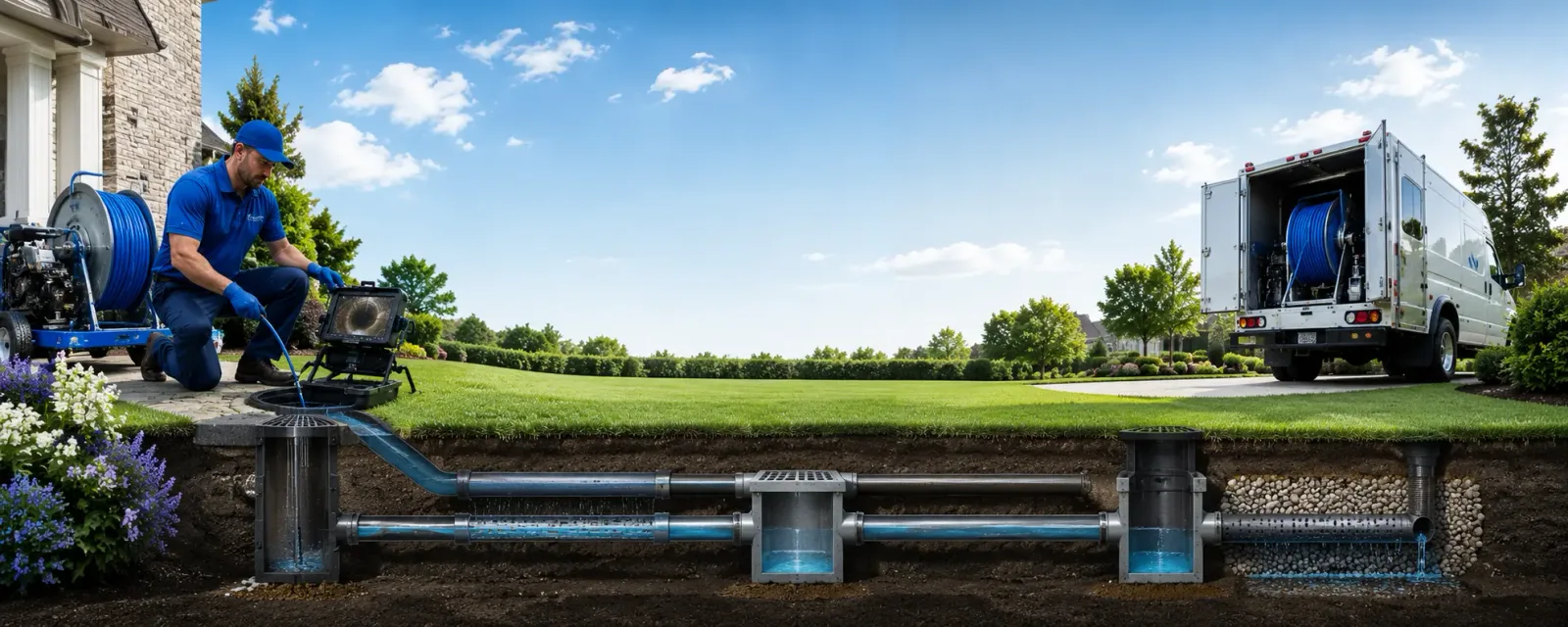 Outdoor drain cleaning information for Stockdale, TX